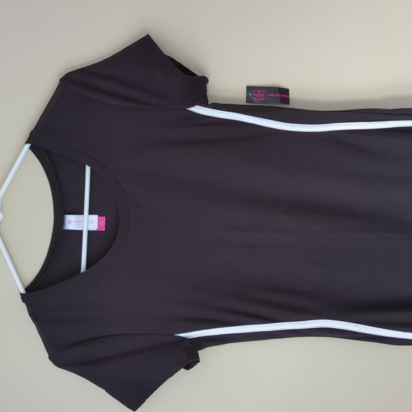 NWT NOBO Stripe Midi Dress with Snap Junior Medium Black White 7-9 - Picture 6 of 13